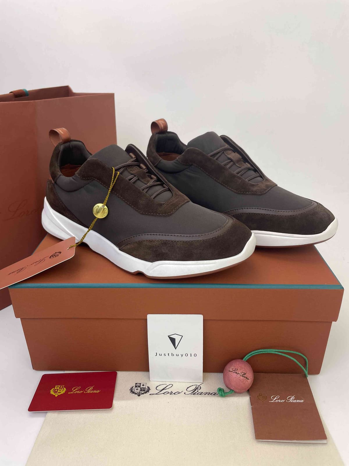Loro Piana Modular Walk Suede Brown