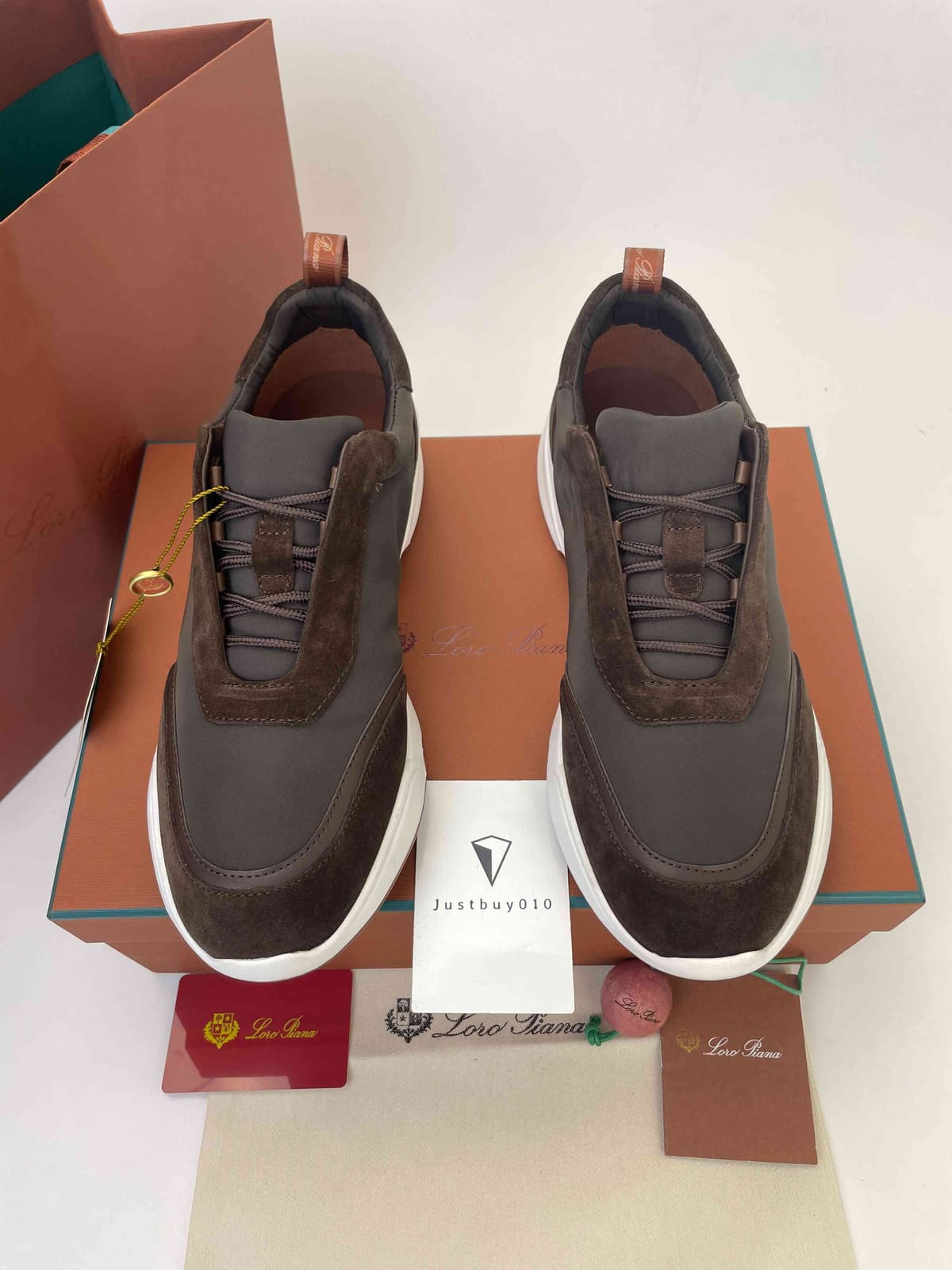 Loro Piana Modular Walk Suede Brown