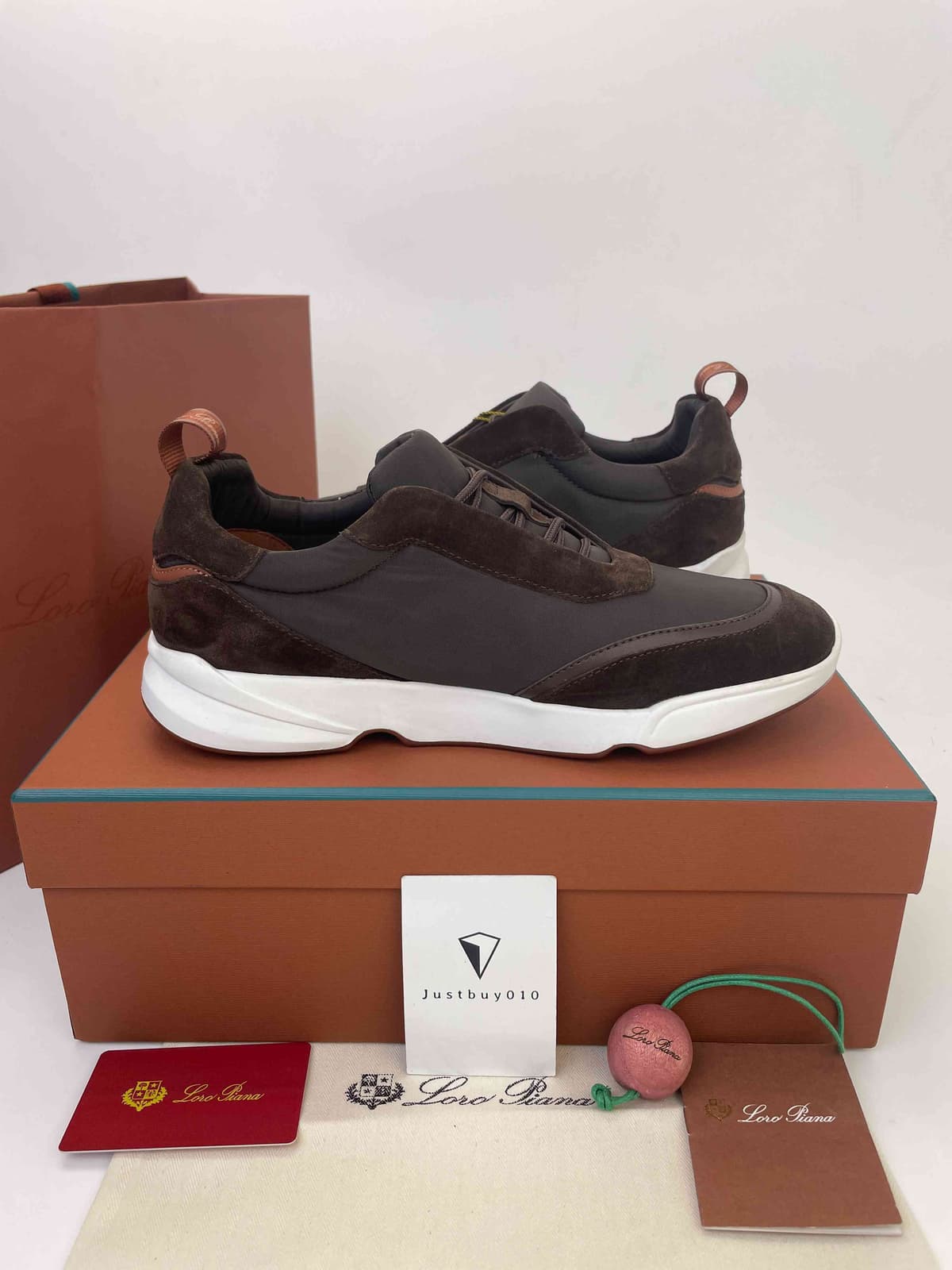 Loro Piana Modular Walk Suede Brown