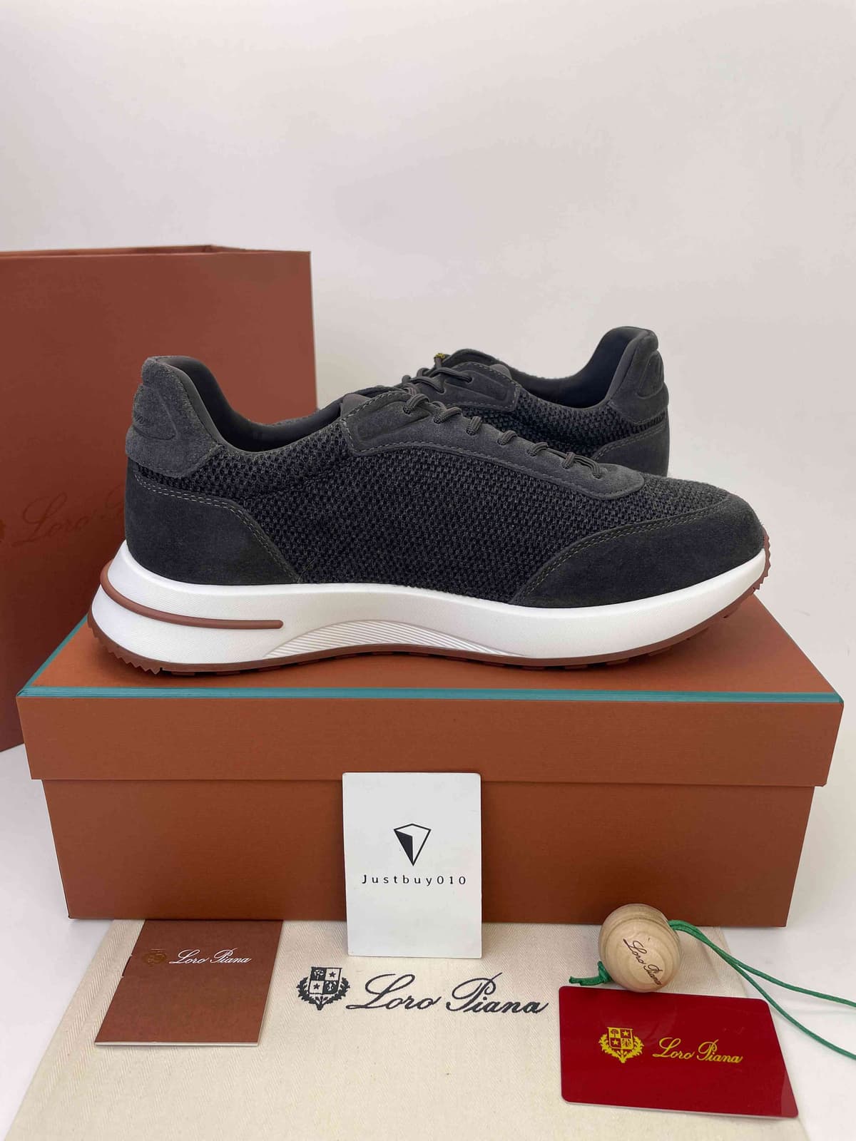 Loro Piana 360 Flexy Walk (Charcoal Blue/Frost Gray)
