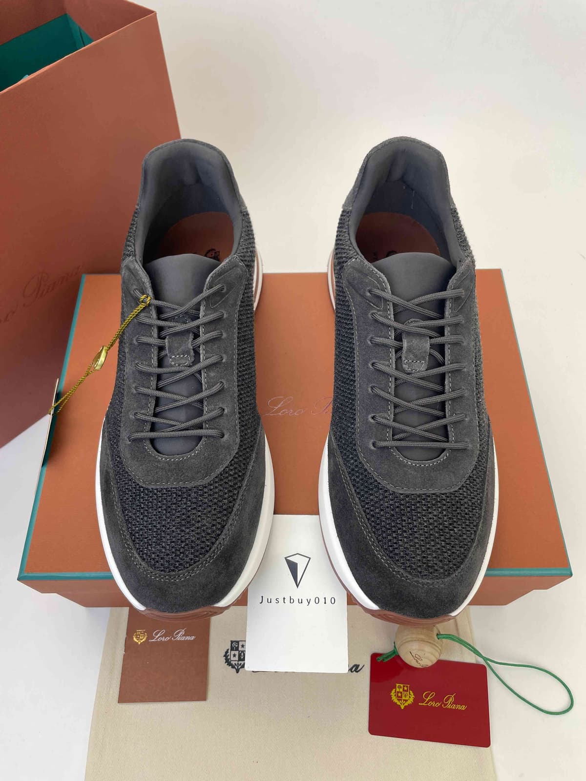 Loro Piana 360 Flexy Walk (Charcoal Blue/Frost Gray)