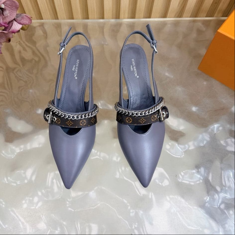 Louis Vuitton LV Vibe Slingback Pumps Gray