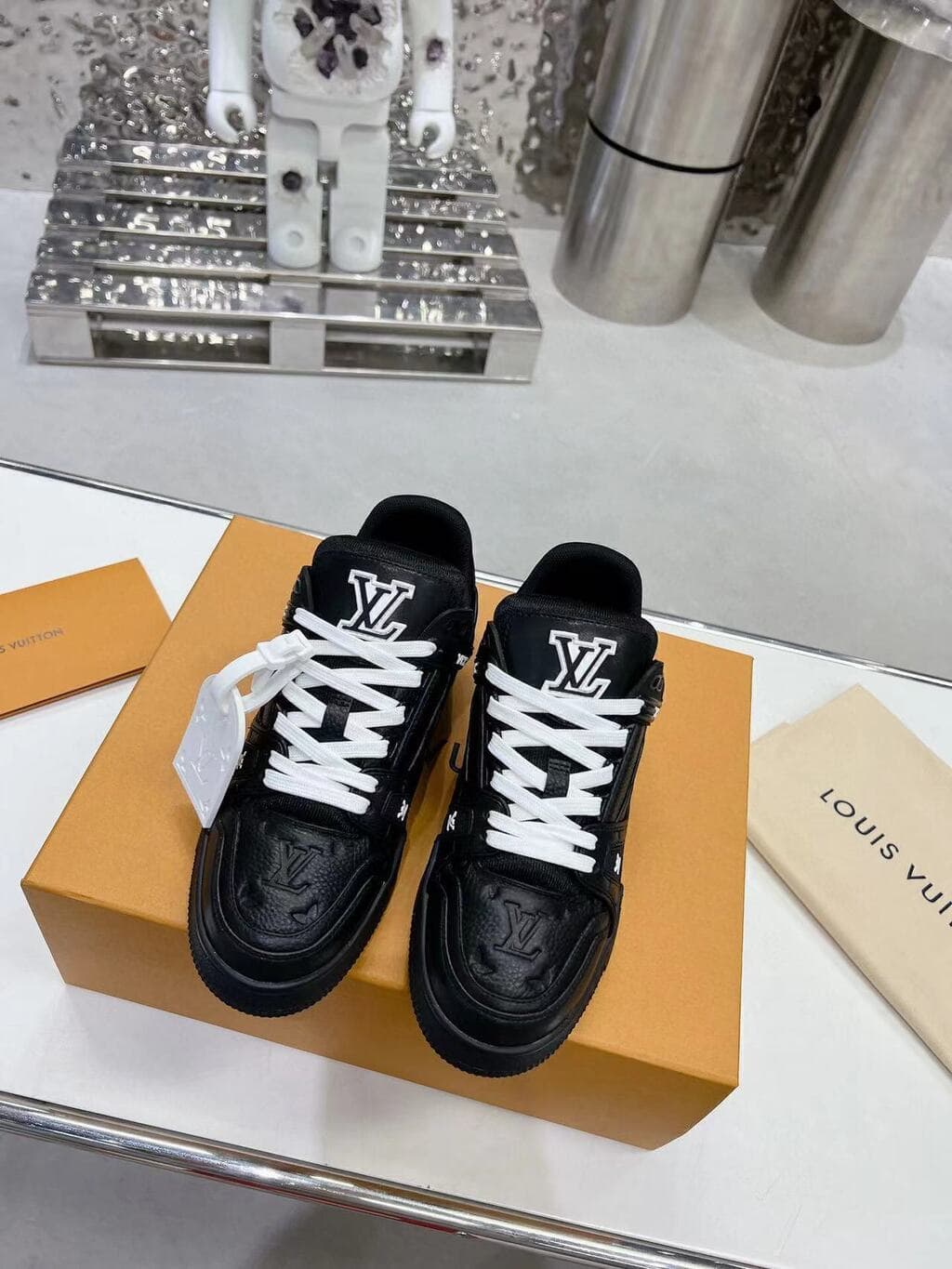 Trainer Black Embossed Monogram