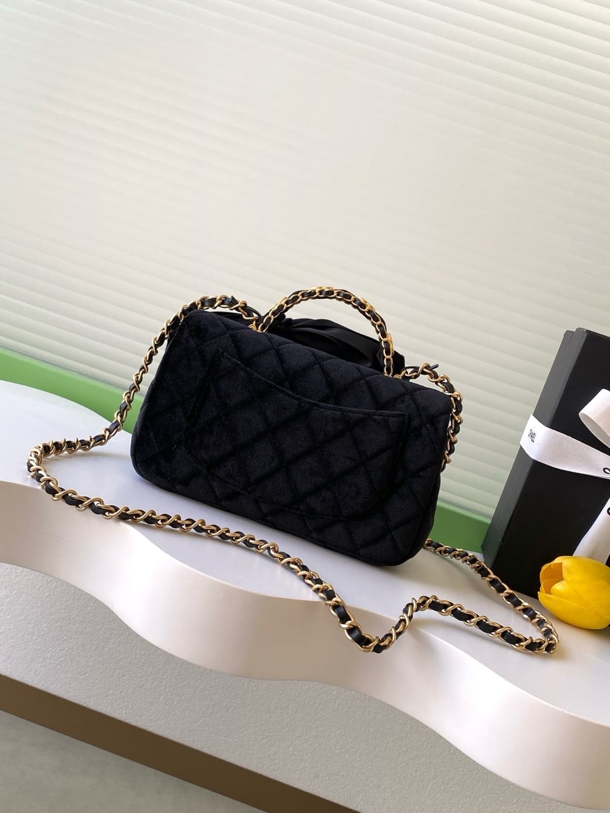 Mini Flap Bag Black Top Handle CHANEL