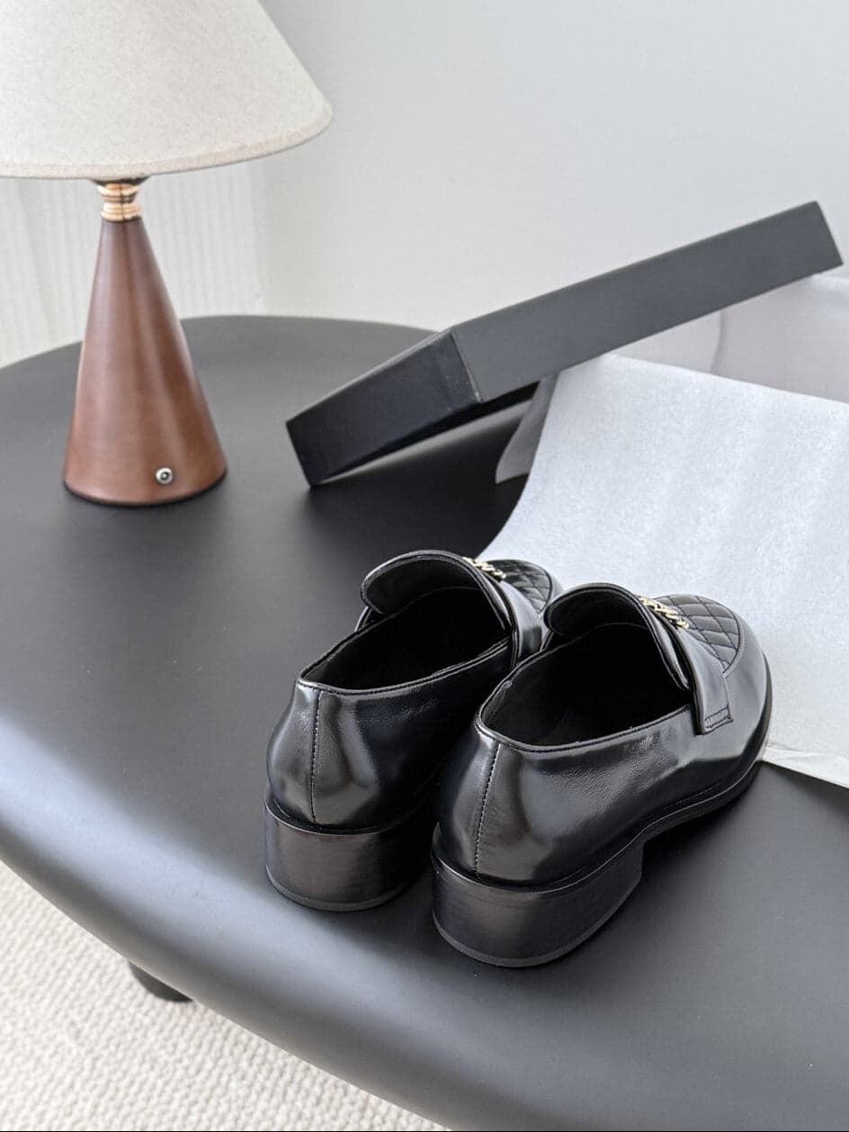 Mocassim Lambskin Ivory black