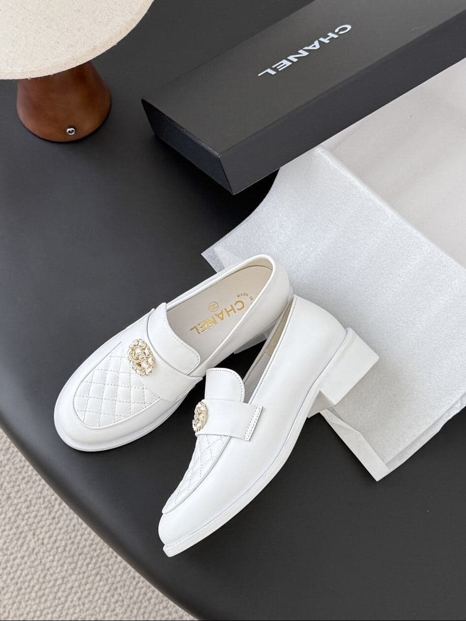 Mocassim Lambskin Ivory white