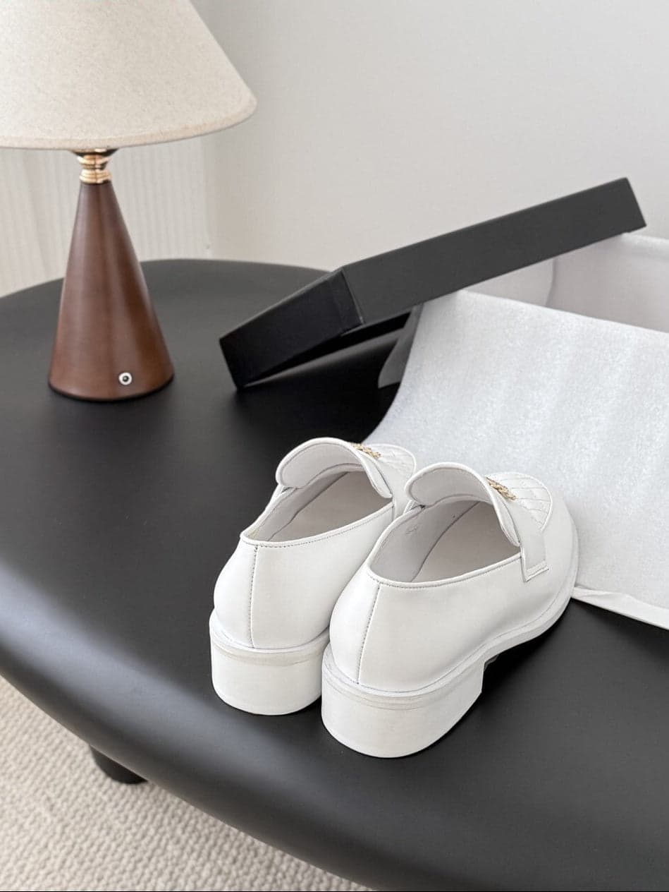 Mocassim Lambskin Ivory white