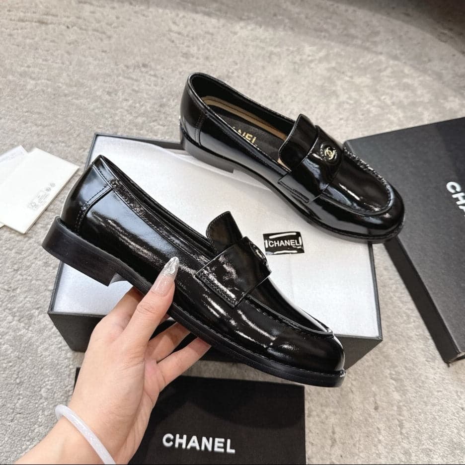 Chanel Timeless Patent Loafer black