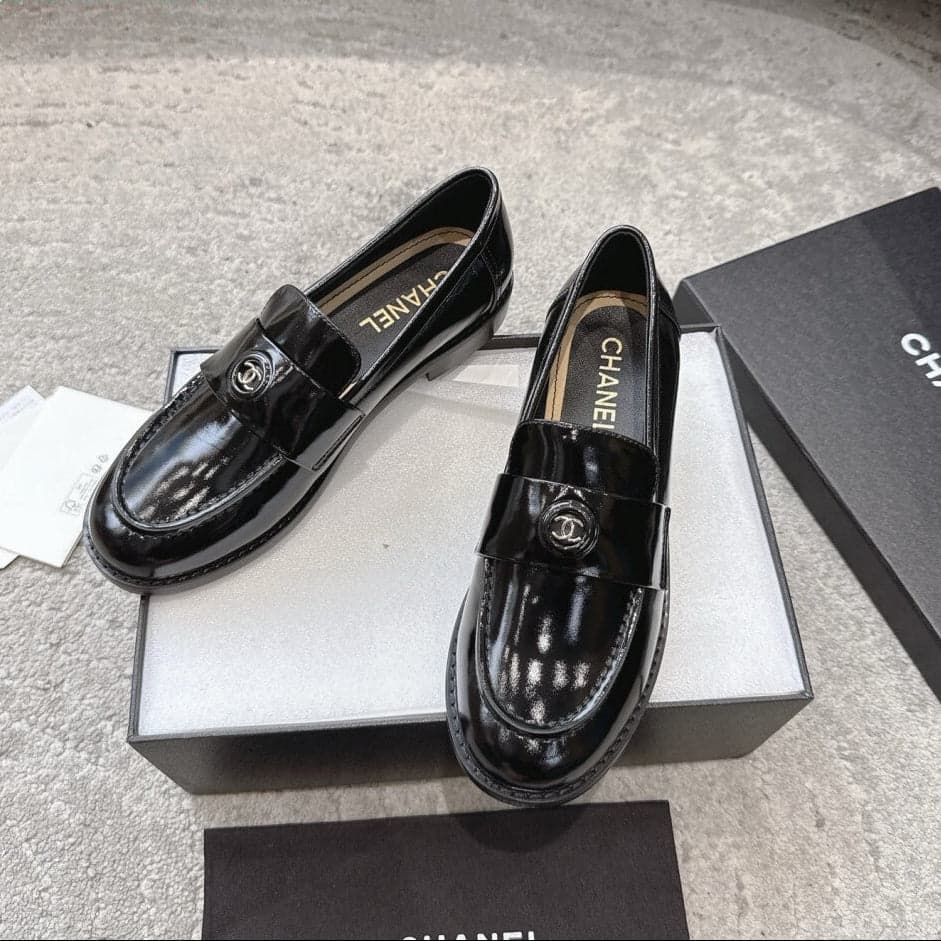 Chanel Timeless Patent Loafer black