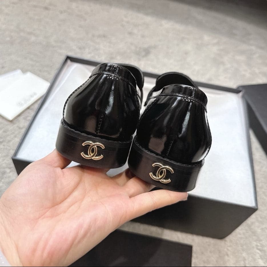 Chanel Timeless Patent Loafer black