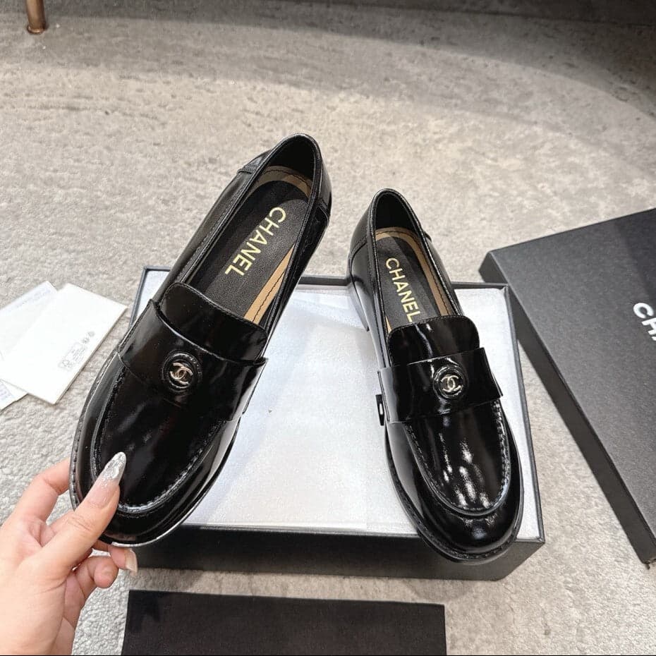 Chanel Timeless Patent Loafer black