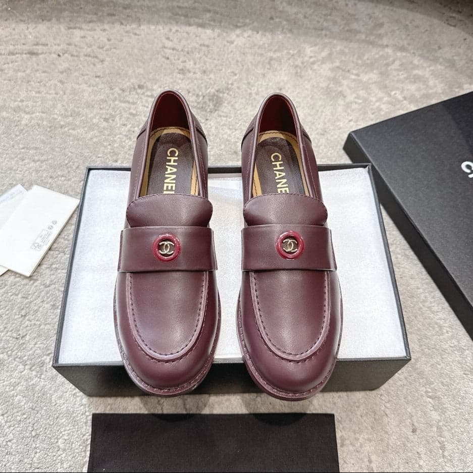 Chanel Timeless Patent Loafer red