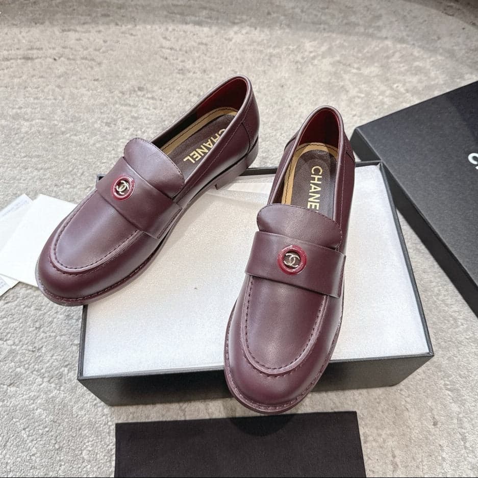 Chanel Timeless Patent Loafer red