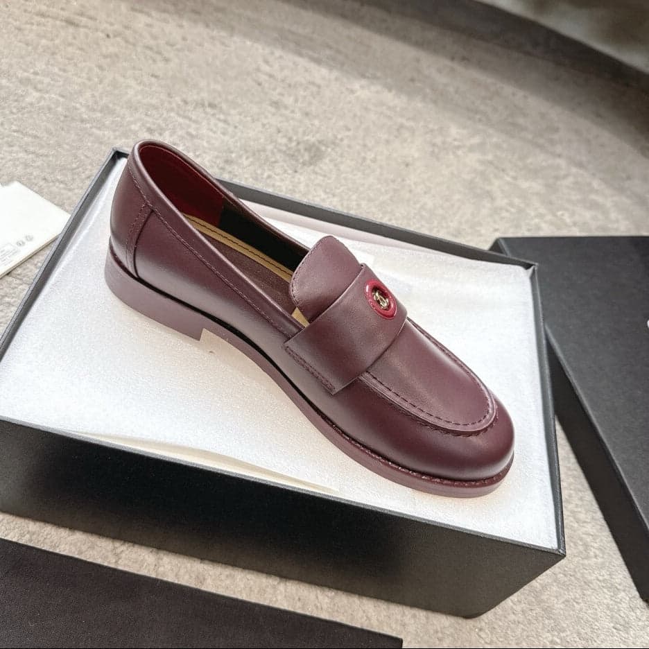 Chanel Timeless Patent Loafer red
