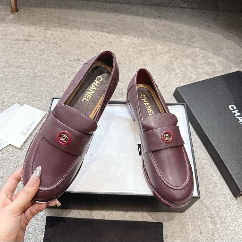 Chanel Timeless Patent Loafer red