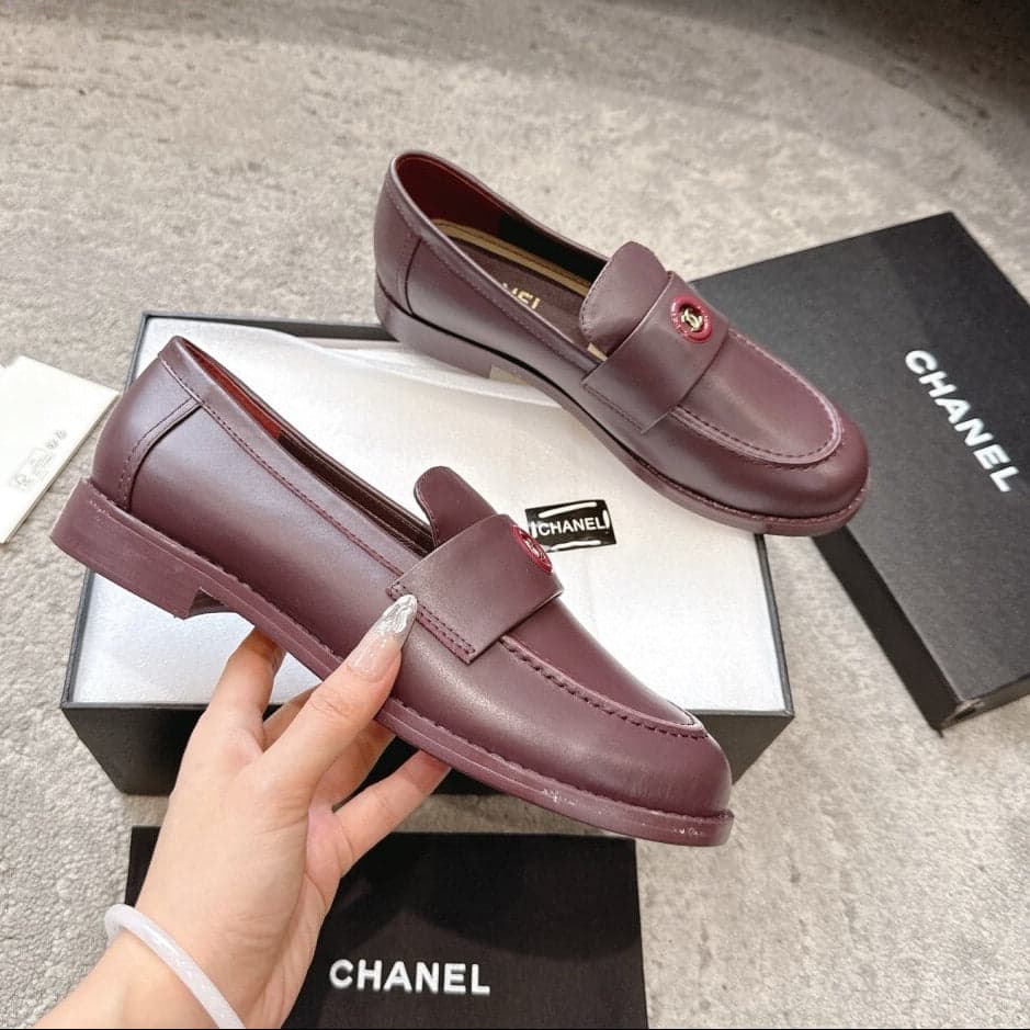 Chanel Timeless Patent Loafer red