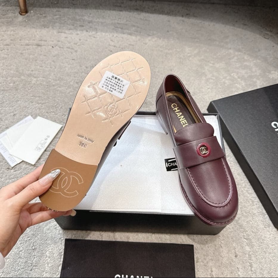 Chanel Timeless Patent Loafer red