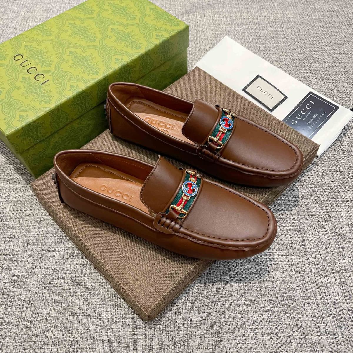 Mocassim GUCCI GG - Marrom