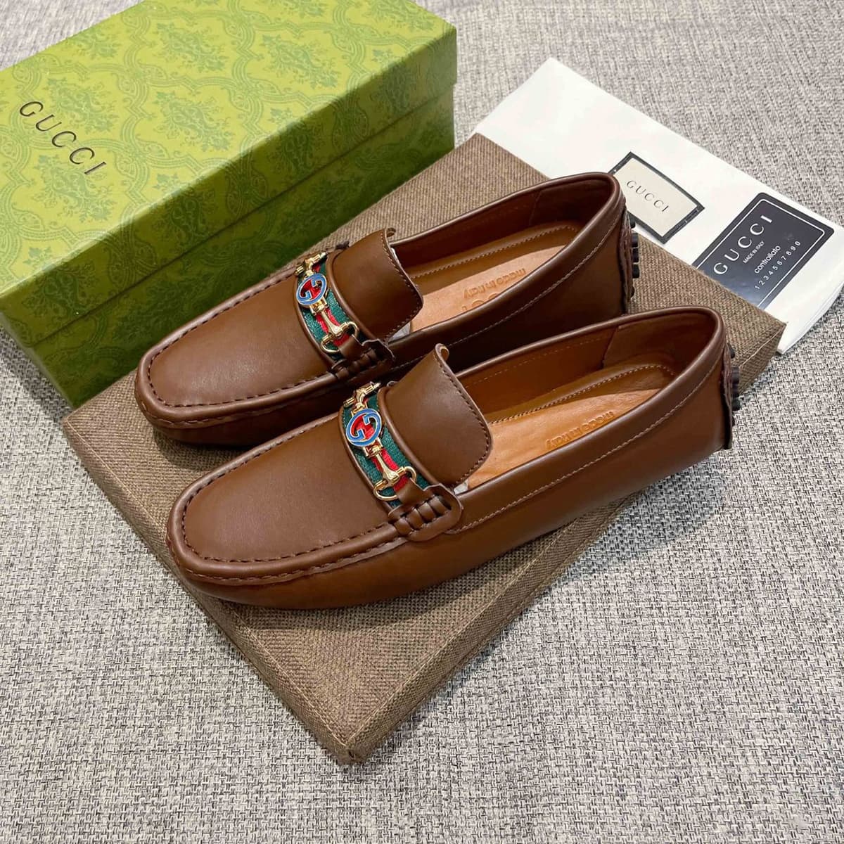 Mocassim GUCCI GG - Marrom