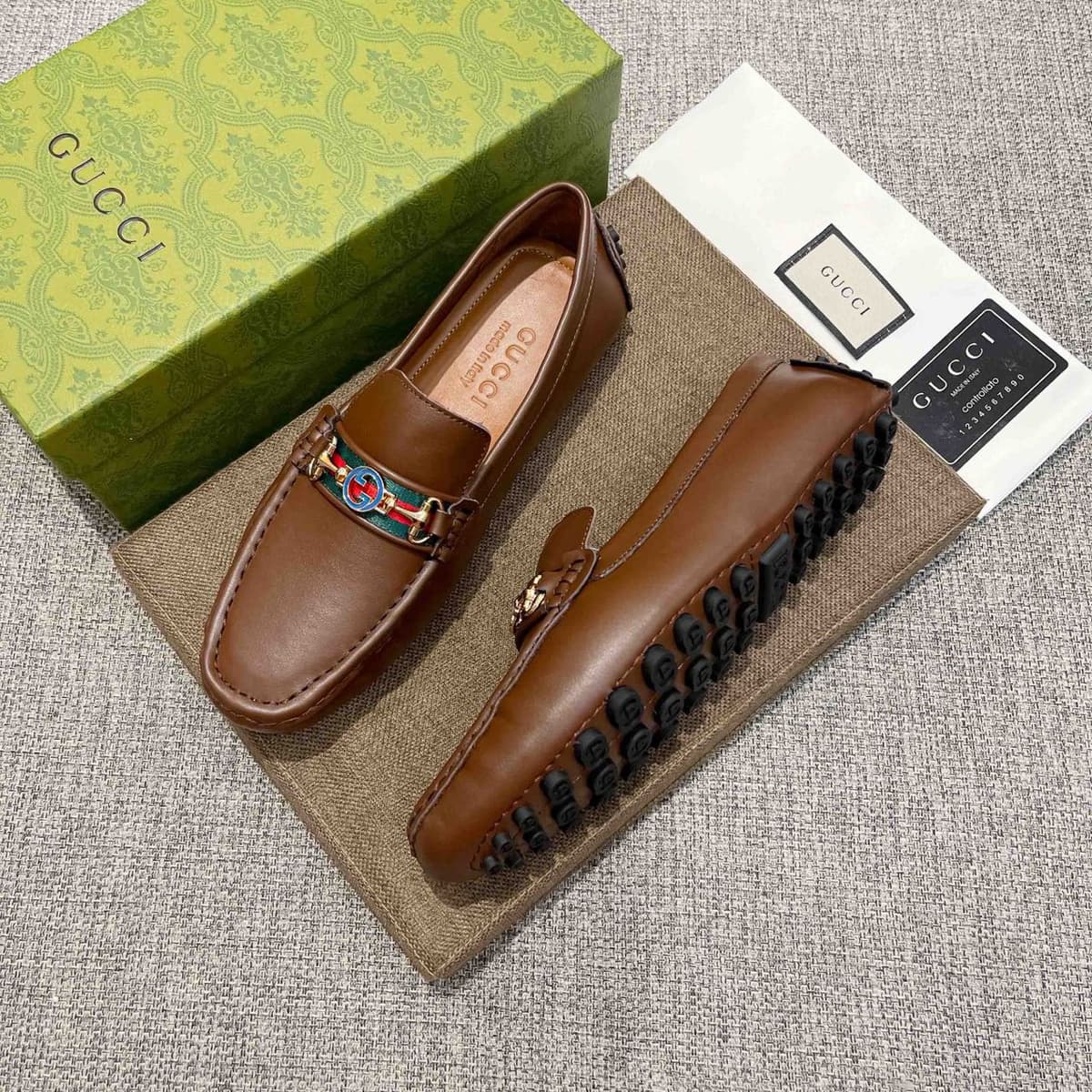 Mocassim GUCCI GG - Marrom
