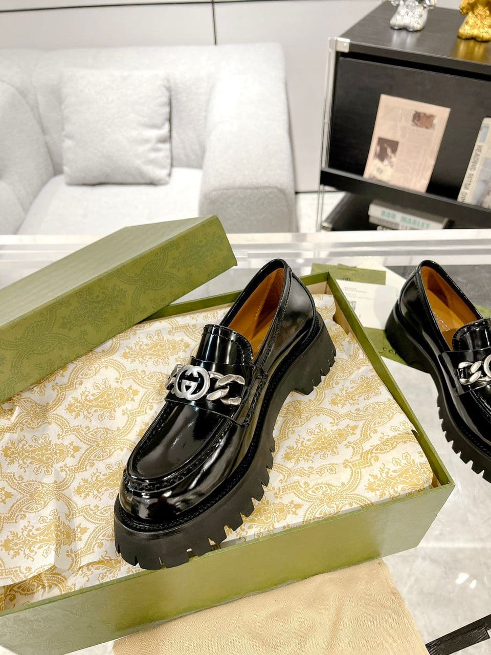 Mocassim Gucci Interlocking GG Black