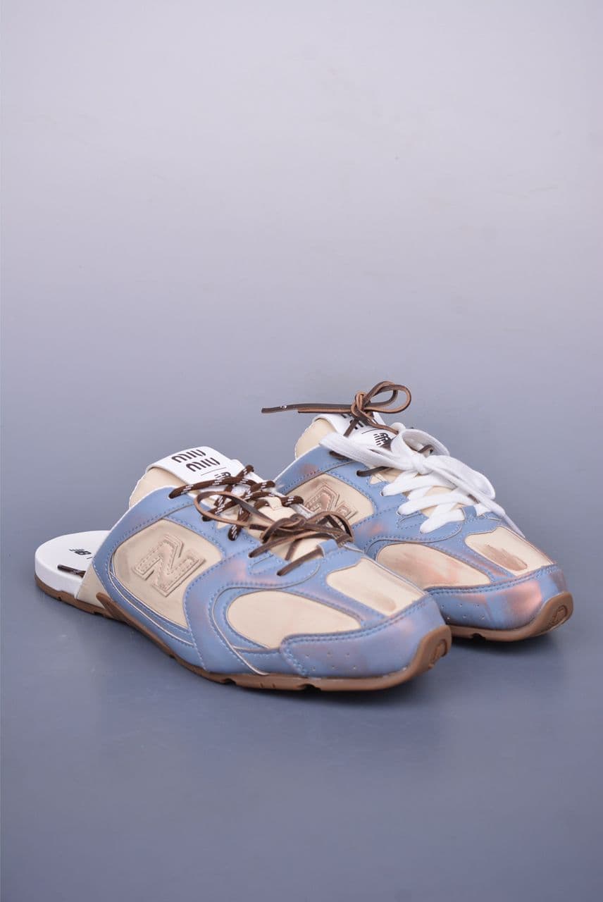 New Balance x Miu Miu 530 SL Mule Light Blue / Beige