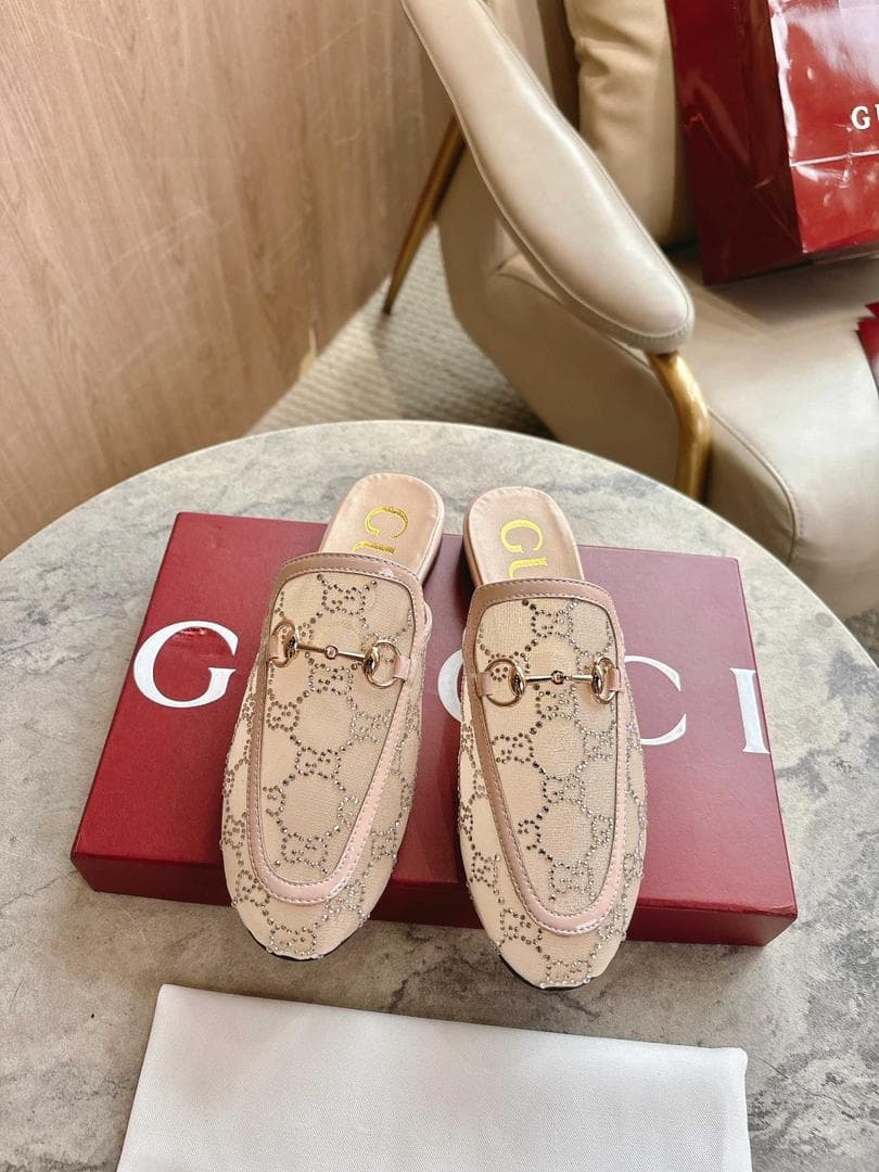 mule Princetown GG Crystal da Gucci