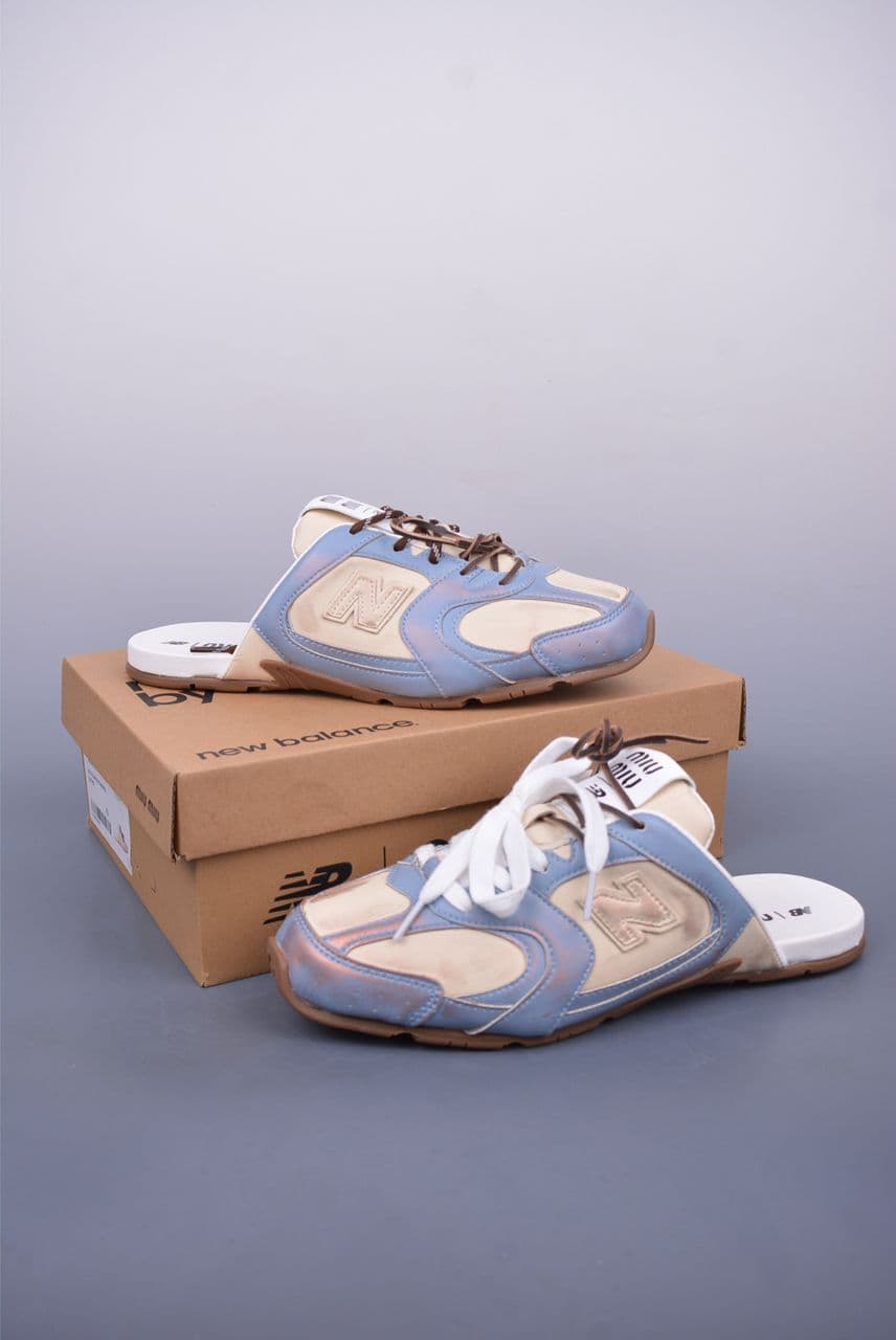New Balance x Miu Miu 530 SL Mule Light Blue / Beige ( Pronta entrega )