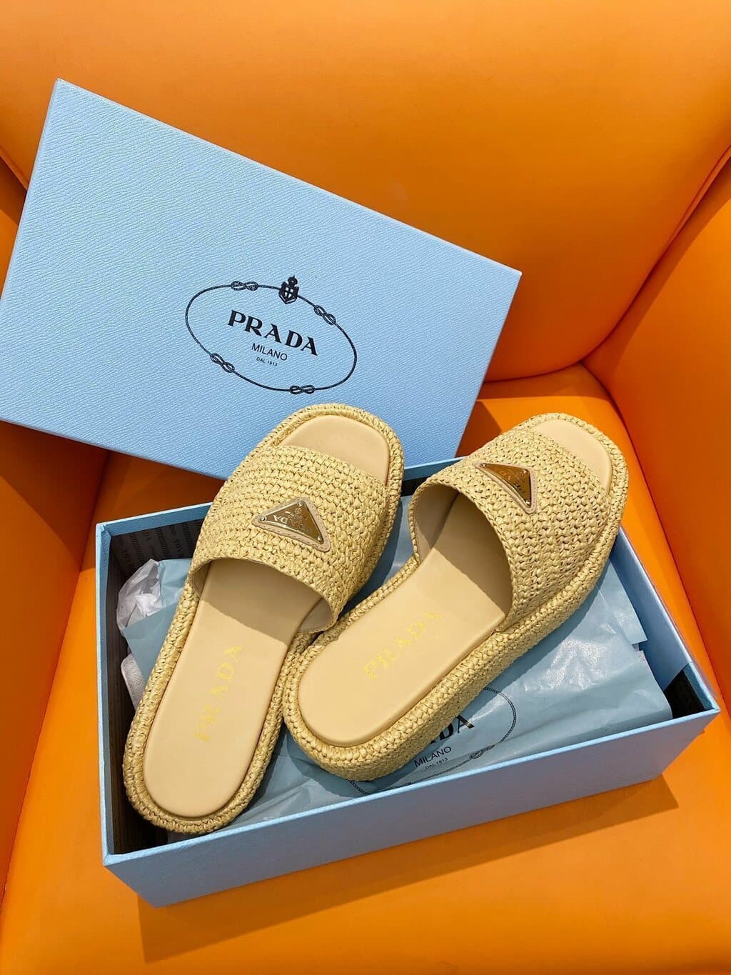 Prada Sandália flatform