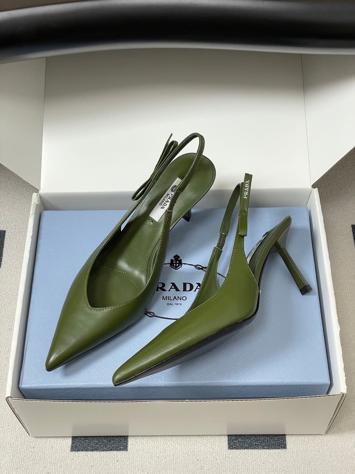 Prada Slingback Pumps Green