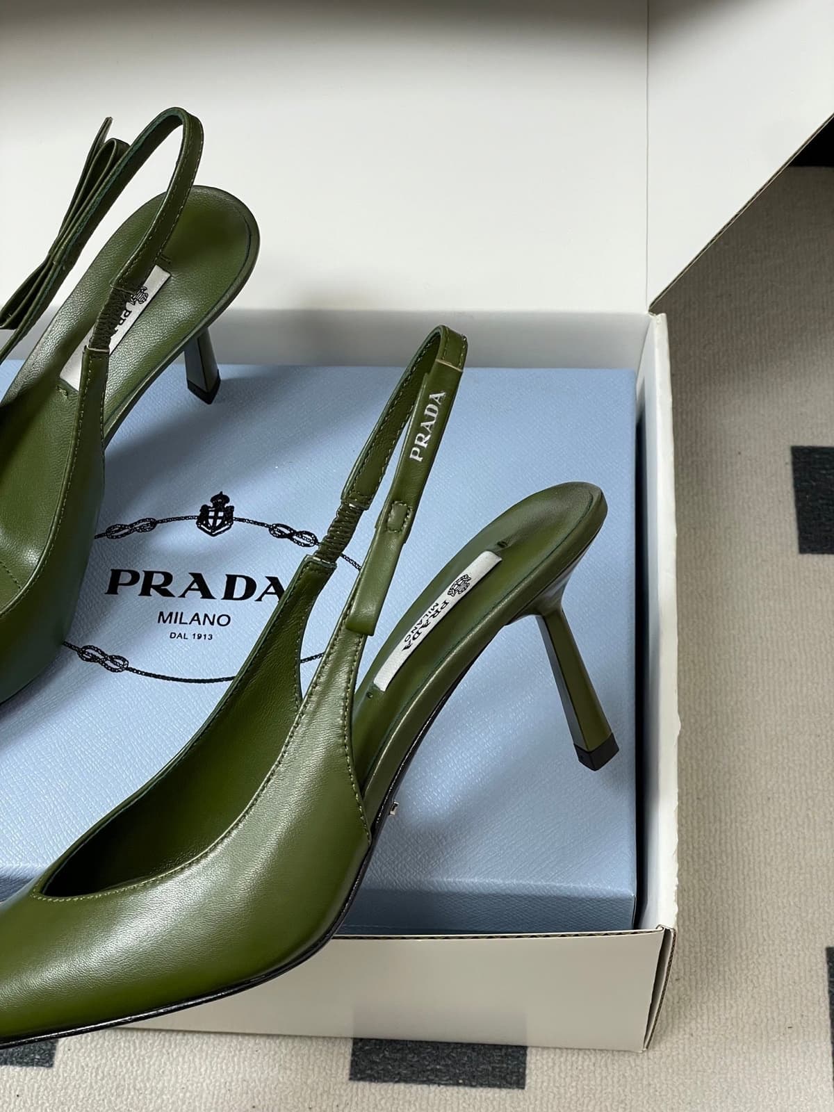 Prada Slingback Pumps Green