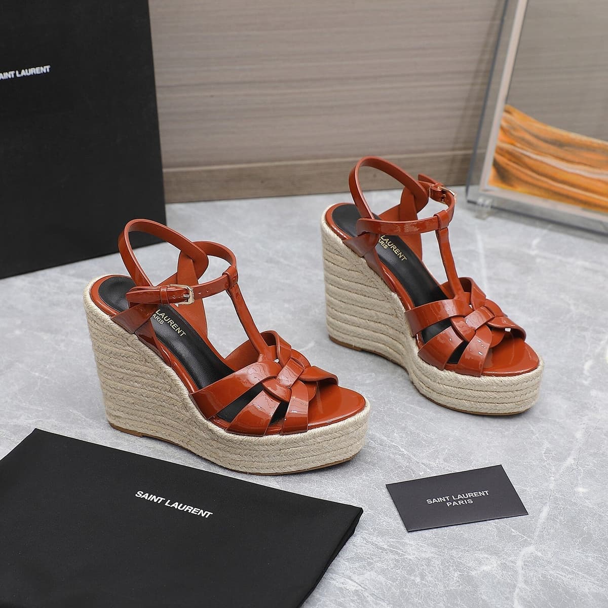 Saint Laurent Espadrille Tribute milk cream