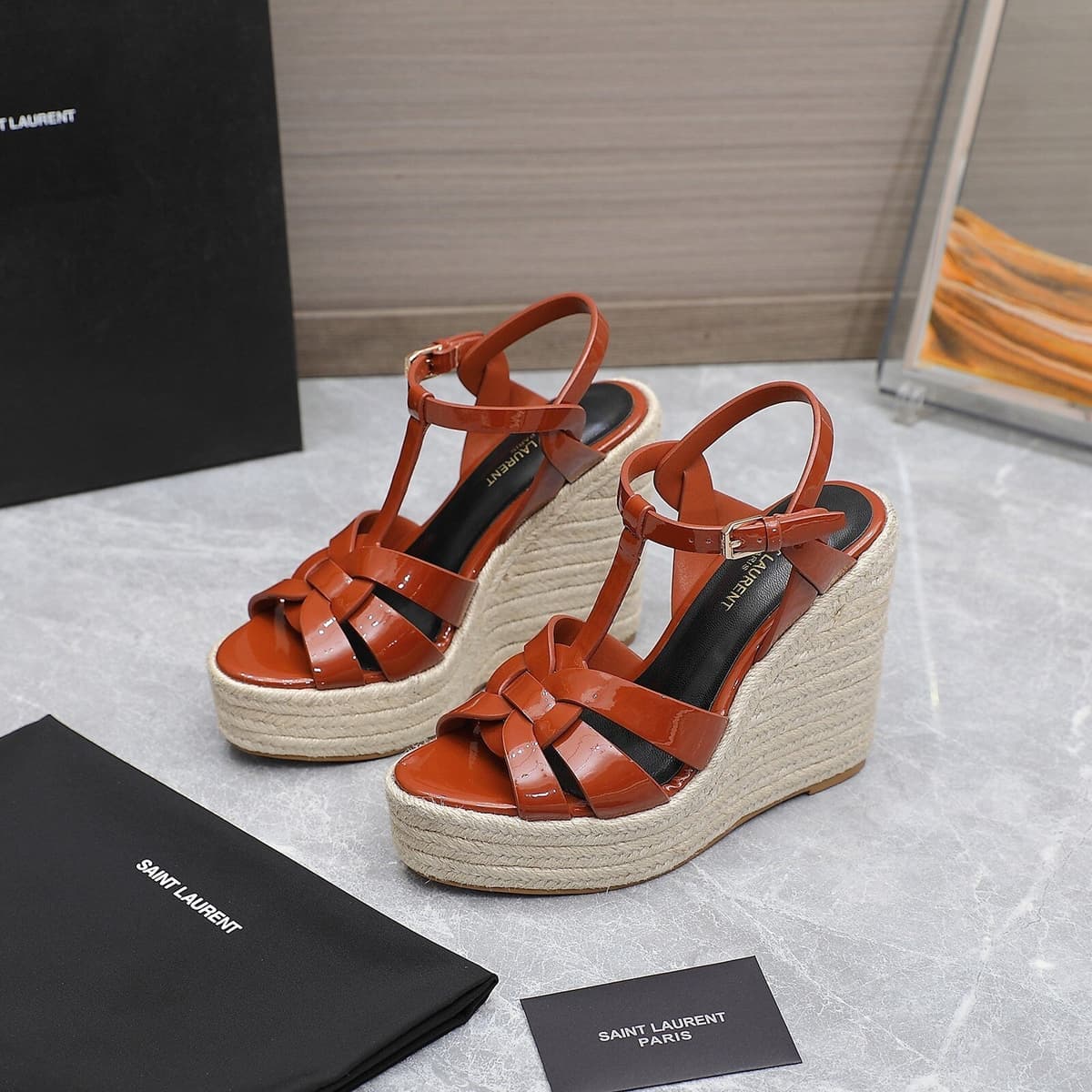 Saint Laurent Espadrille Tribute milk cream