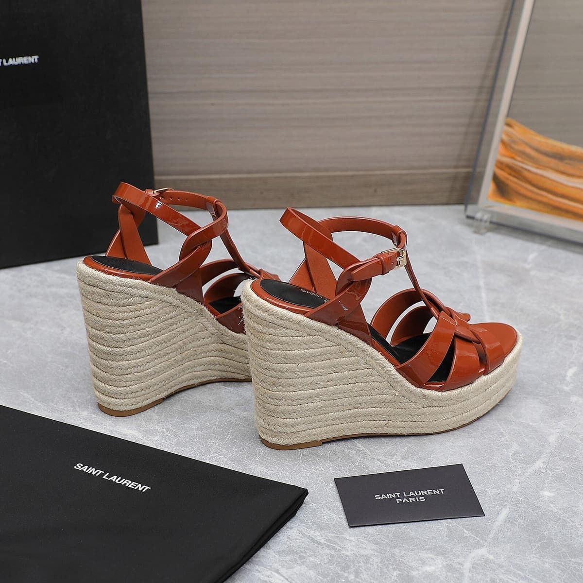 Saint Laurent Espadrille Tribute milk cream