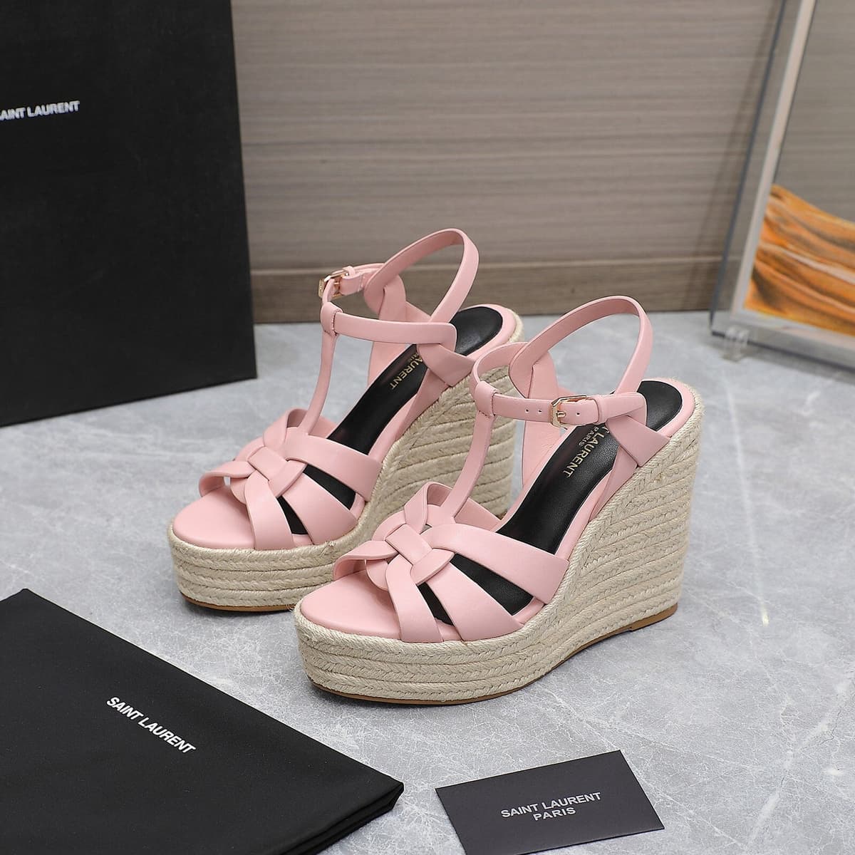 Saint Laurent Espadrille Tribute Pink