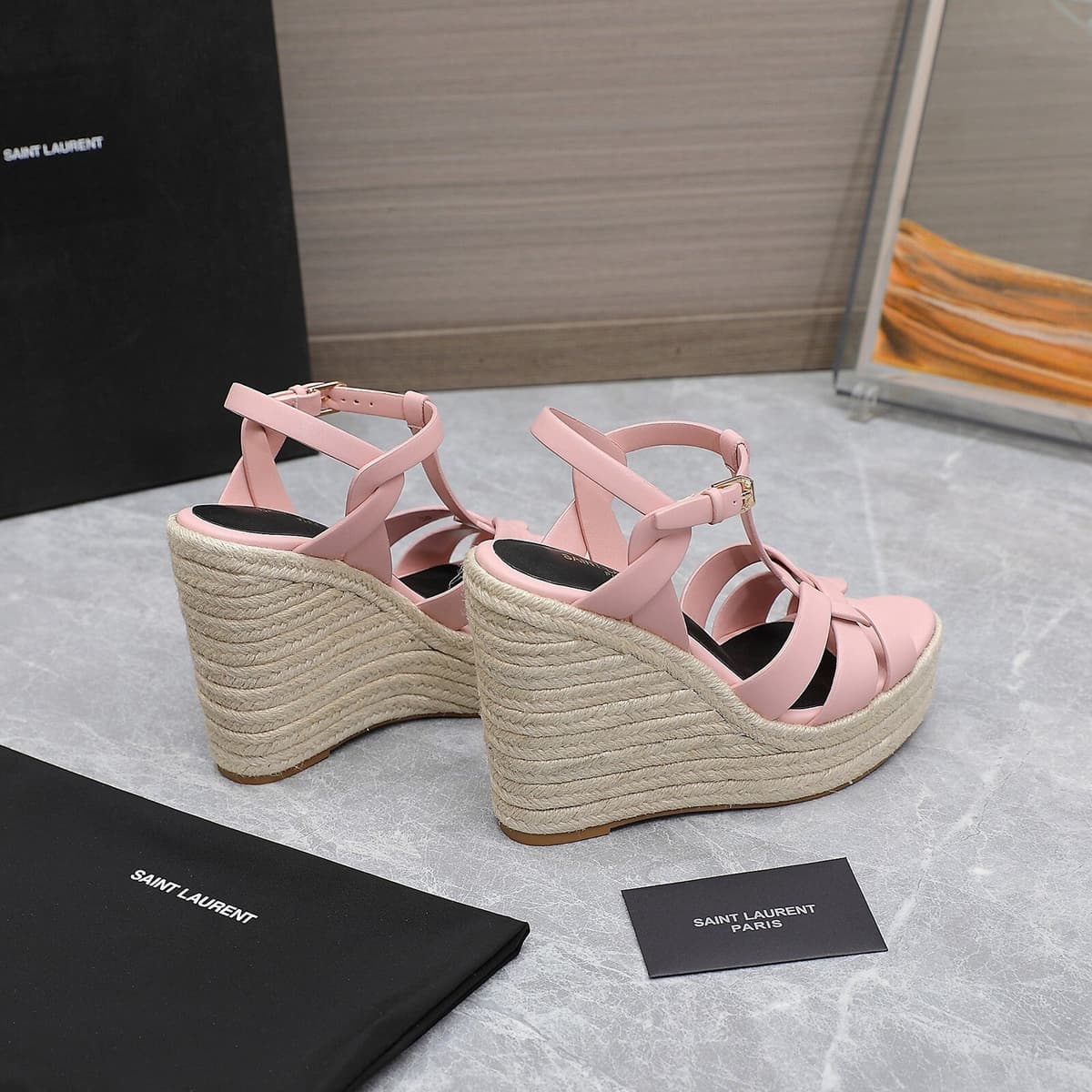 Saint Laurent Espadrille Tribute Pink