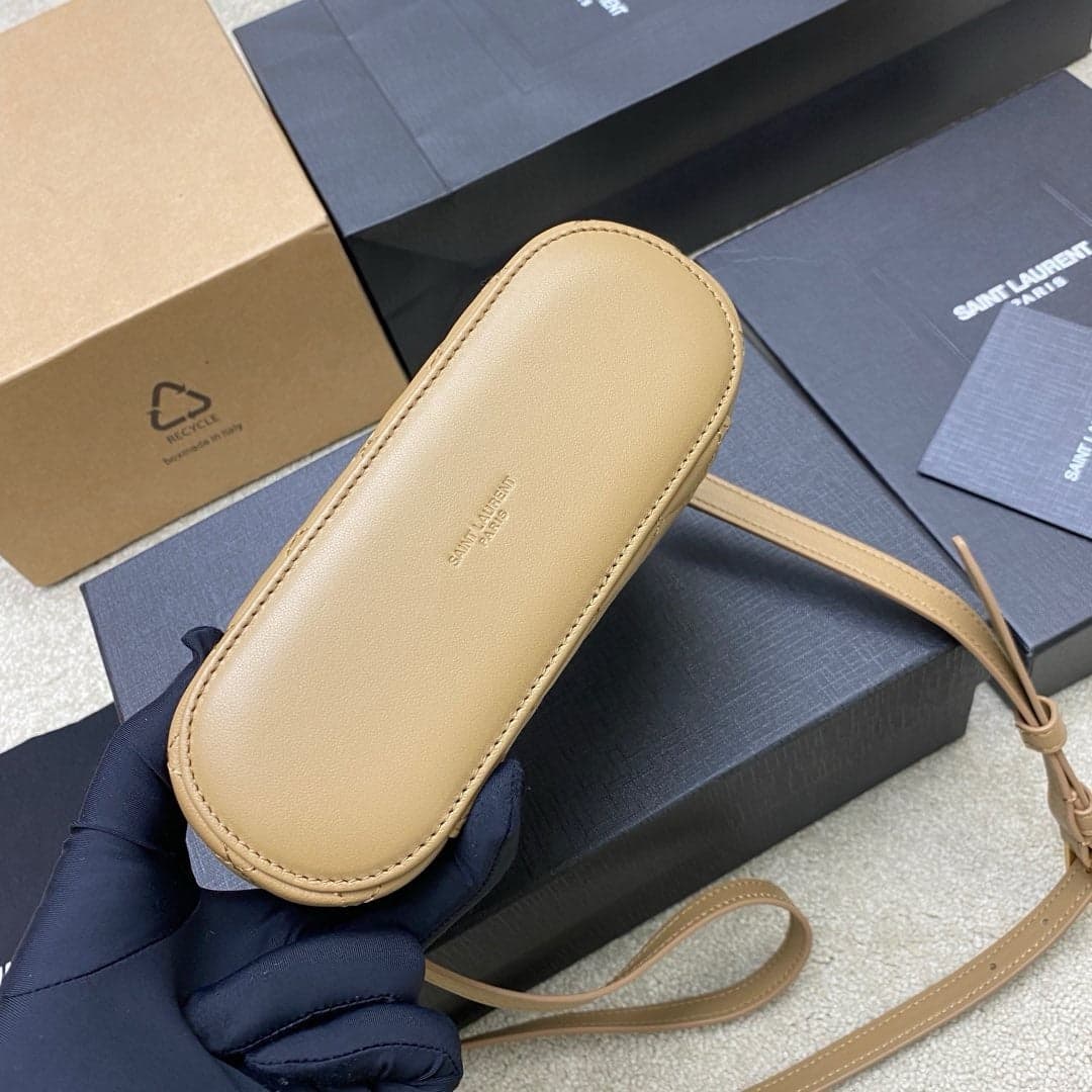 Saint Laurent Gaby Vanity Bege Ferragens Douradas