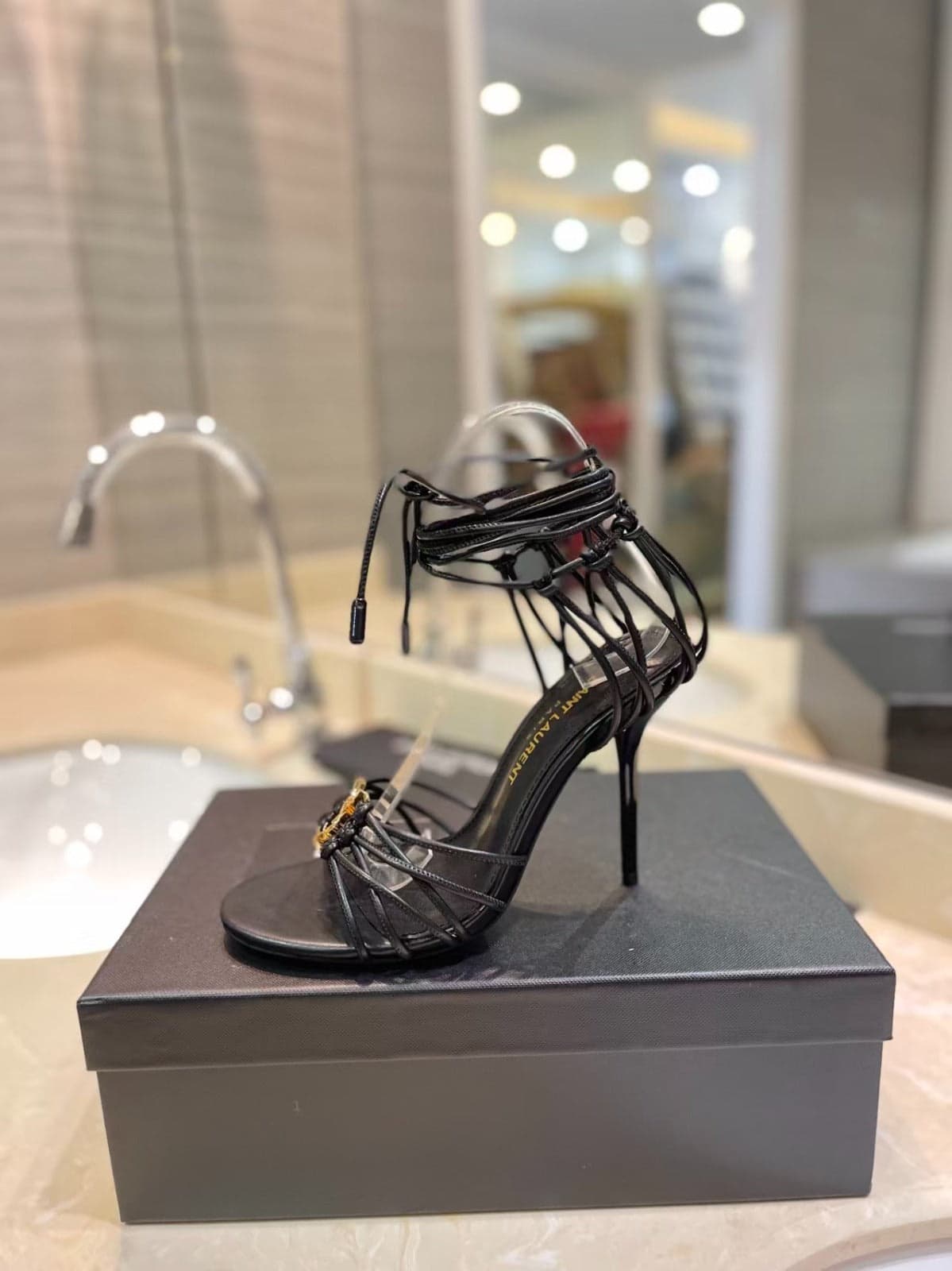 Saint Laurent Opyum Sandal Black