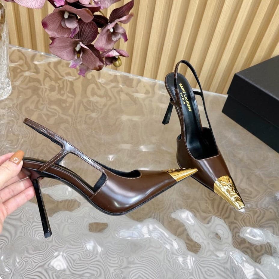 Saint Laurent Scarpin Slingback Jeanne Brown