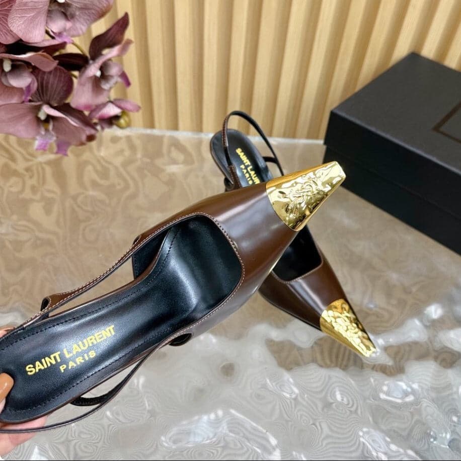 Saint Laurent Scarpin Slingback Jeanne Brown