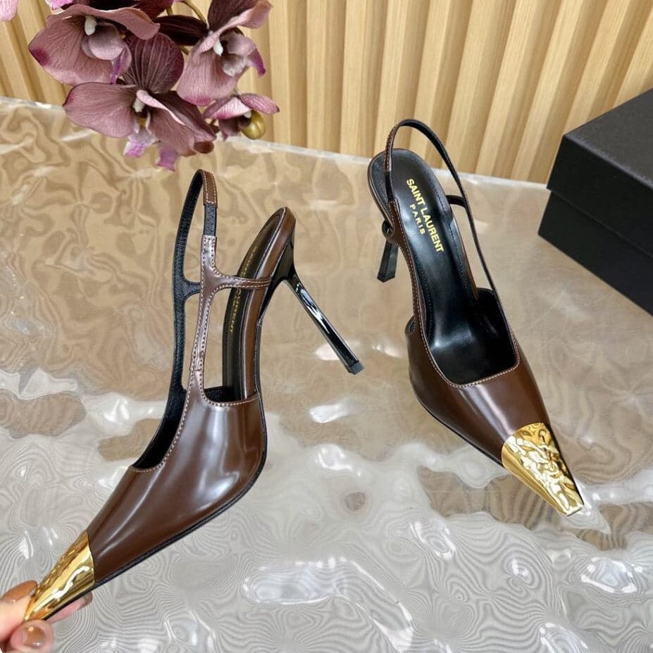 Saint Laurent Scarpin Slingback Jeanne Brown