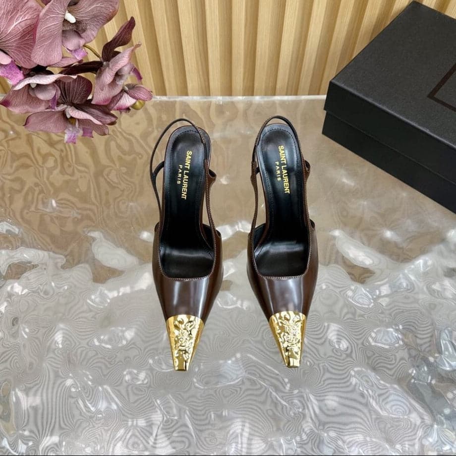 Saint Laurent Scarpin Slingback Jeanne Brown