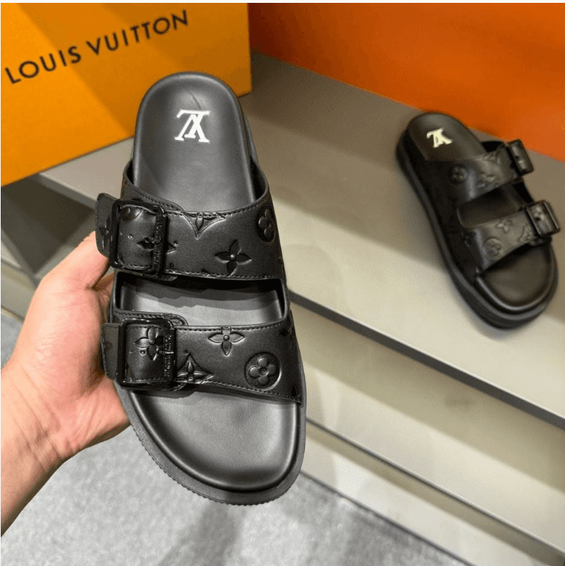 Sandalia Louis Vuitton Monogram Black .
