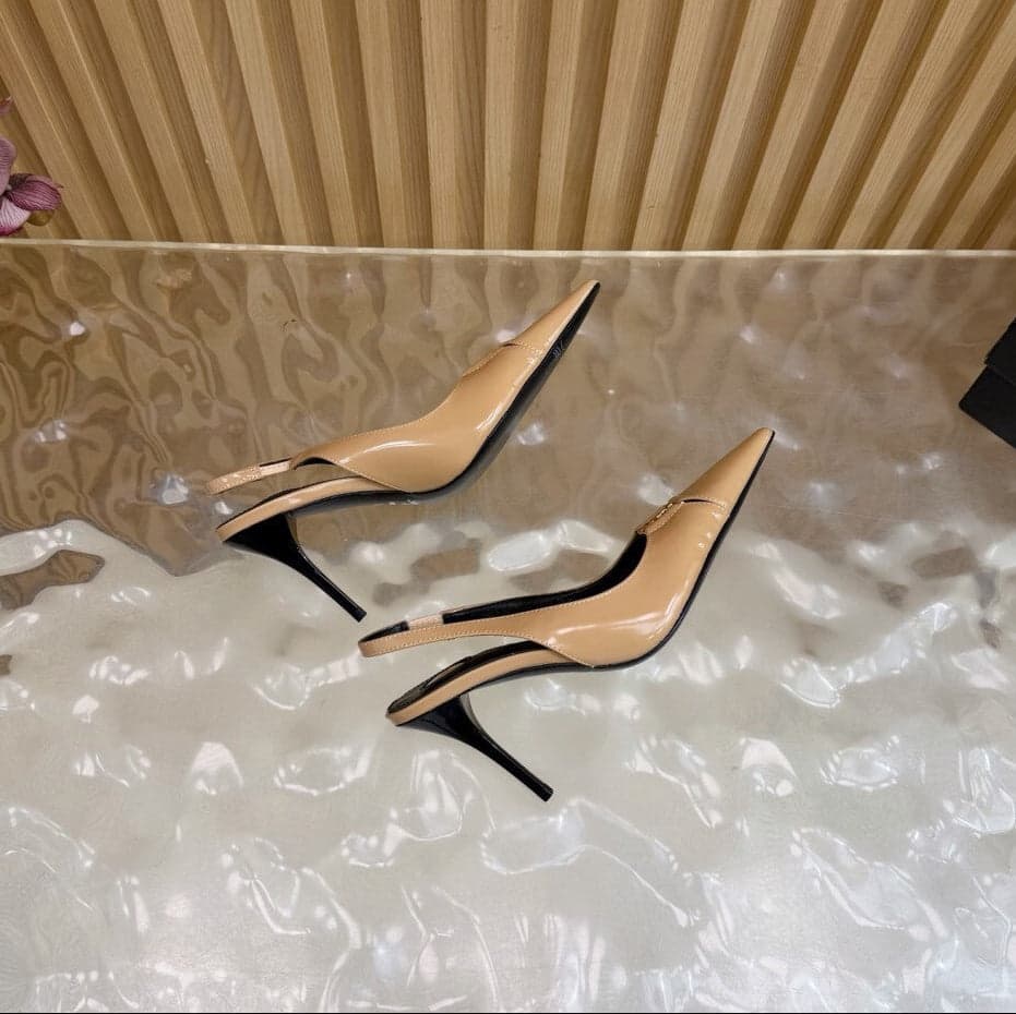 Scarpin Babylone Breteuil Saint Laurent Beige