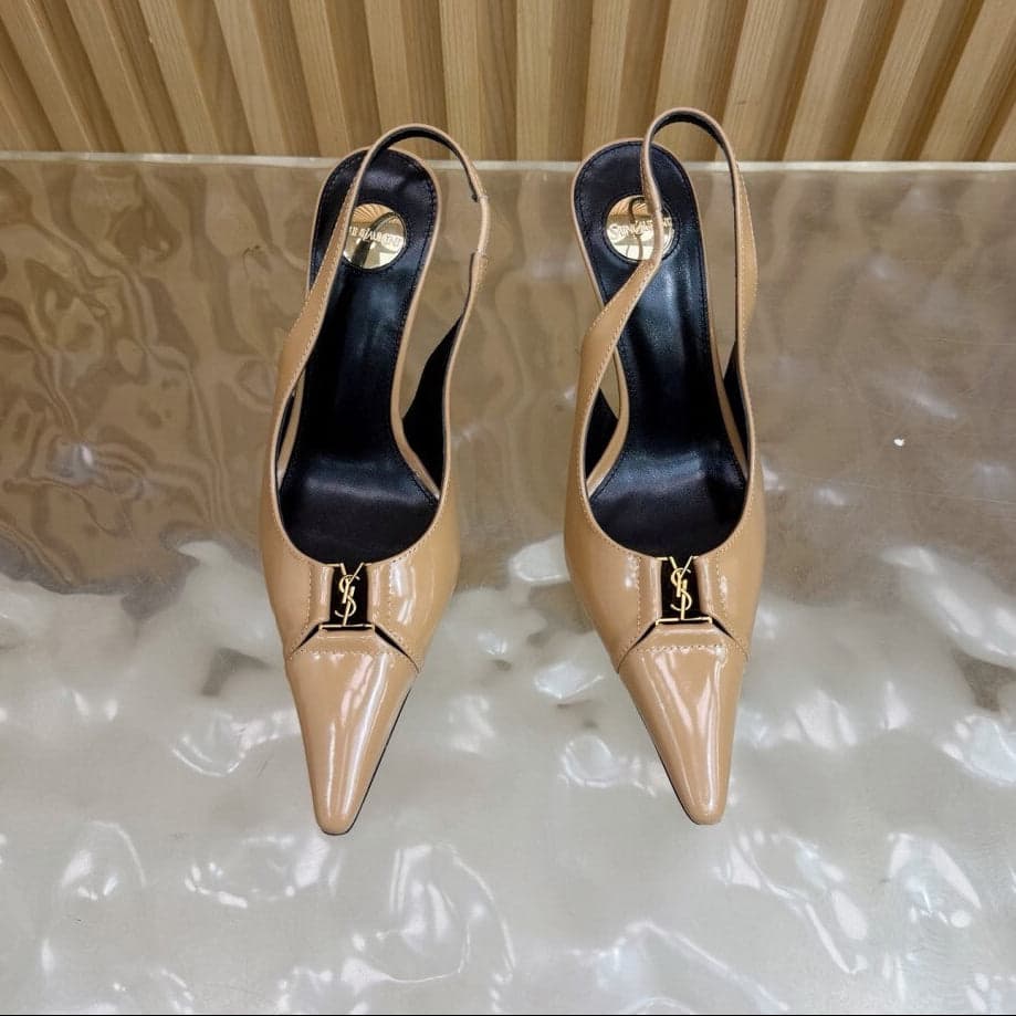 Scarpin Babylone Breteuil Saint Laurent Beige