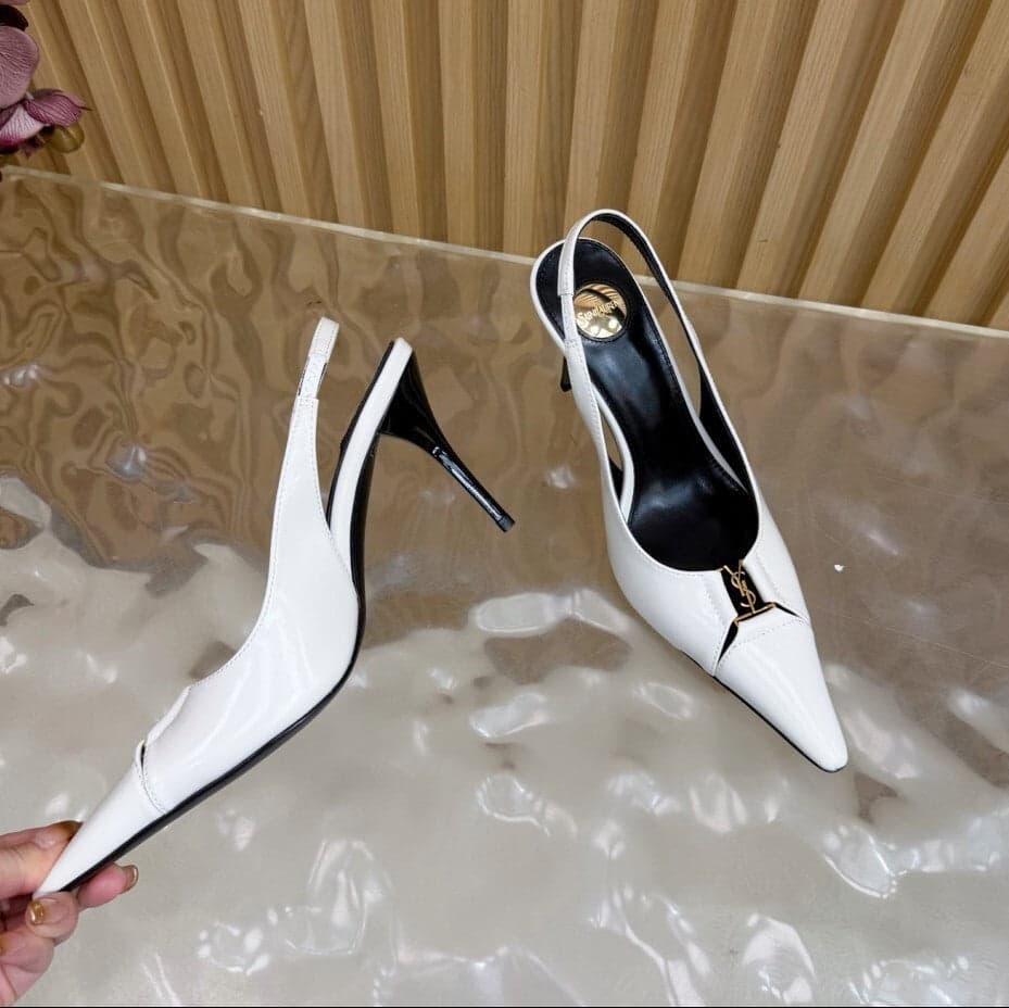 Scarpin Babylone Breteuil Saint Laurent White