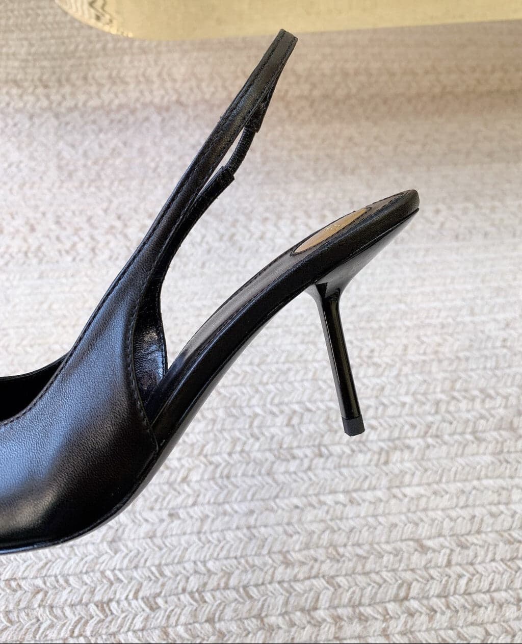 Scarpin Slingback Babylone Breteuil Black Saint Laurent Black 75 mm