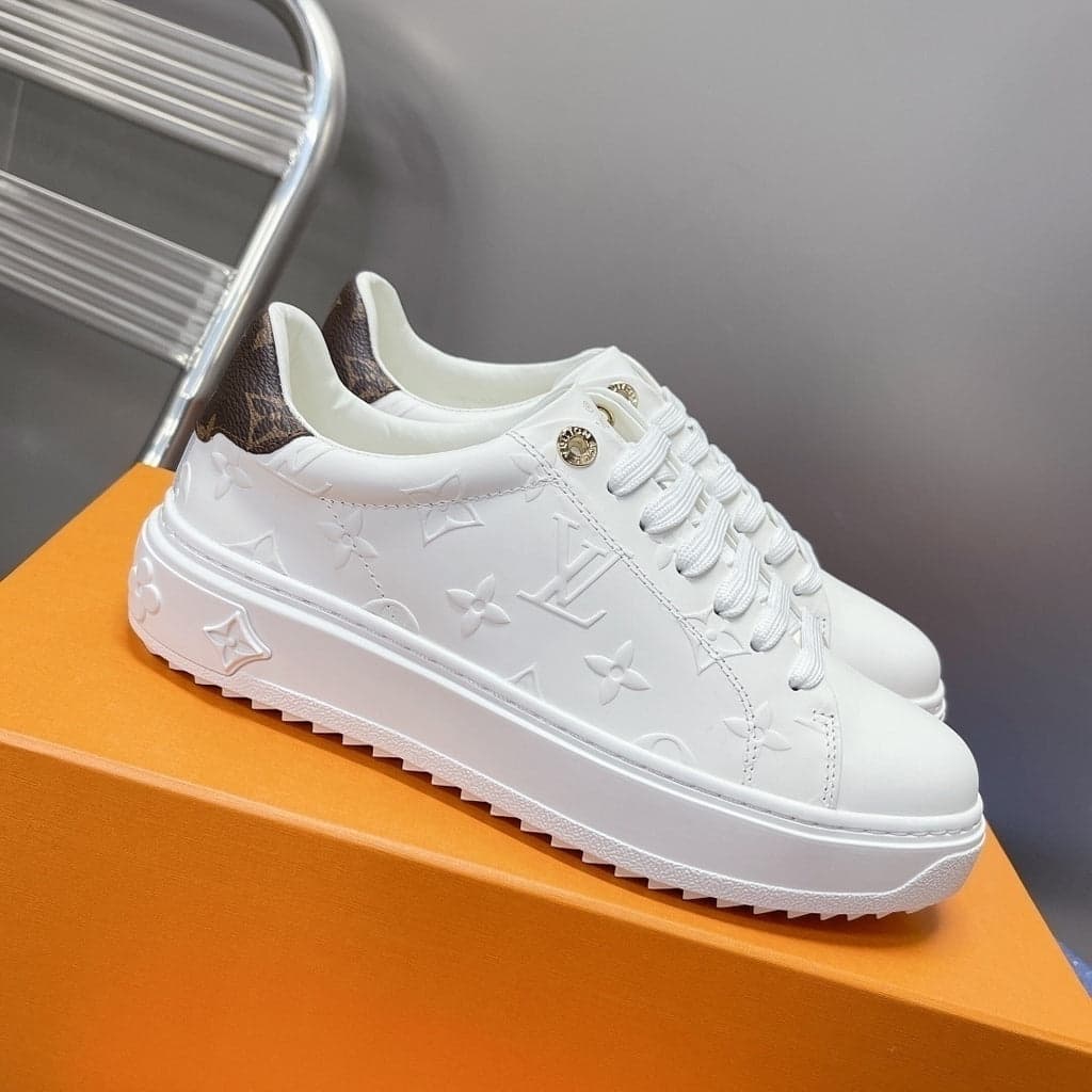 Time Out Debossed Monogram Leather White ( Pronta entrega )