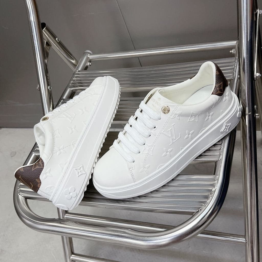 Time Out Debossed Monogram Leather White ( Pronta entrega )
