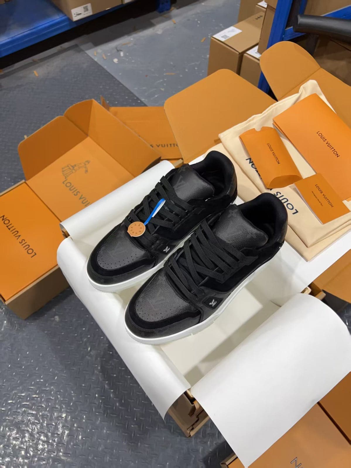 Lv Trainer Grey Monogram
